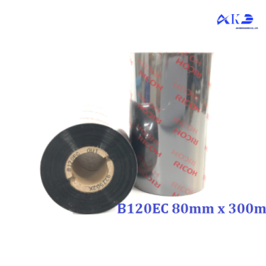 B120EC Ribbon Ricoh mực in mã vạch Resin   80mm x 300m