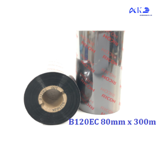 B120EC Ricoh Ruy băng mực in mã vạch Resin   80mm x 300m